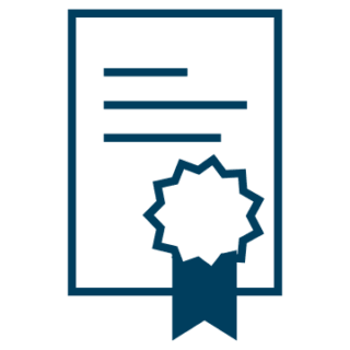 Icon einer Urkunde mit Siegel